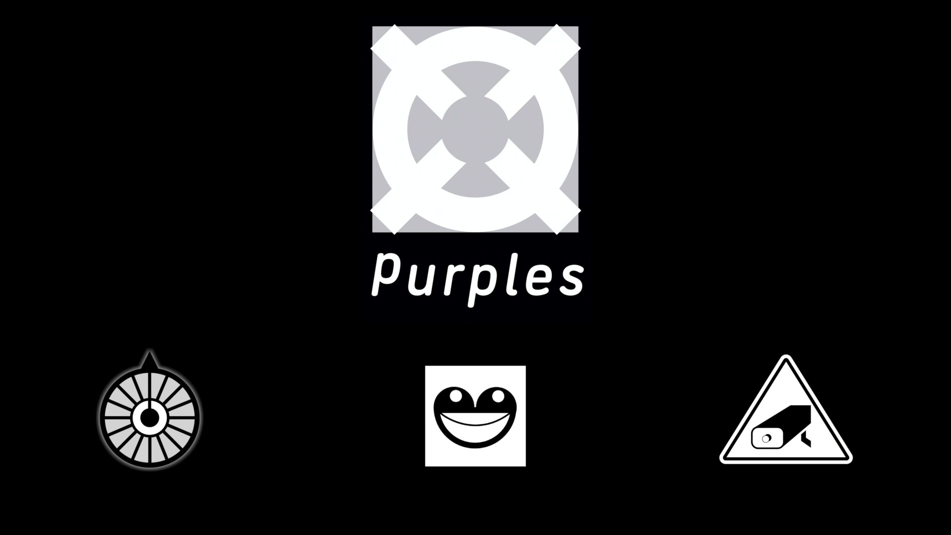 紫色行动预告片末尾的 Purples 标识与三种模型图形